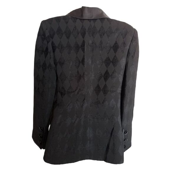 Black Jester Pattern Milano Blazer Size 40 / US 6 - Picture 6 of 12